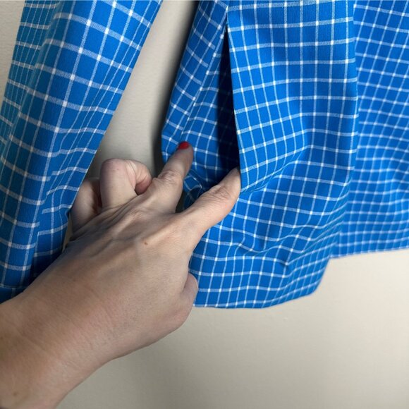 Nina Mclemore Full Zip Check Print  Jacket Womens Size XL Flip Cuff Old Money - Picture 3 of 9